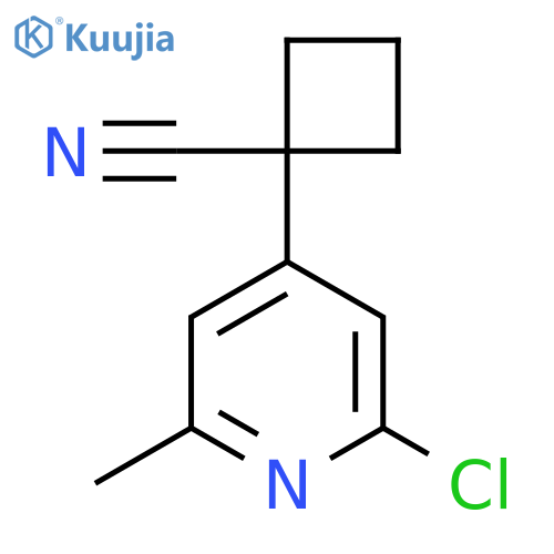 1-(2-chloro-6-methylpyridin-4-yl)cyclobutane-1-carbonitrile structure