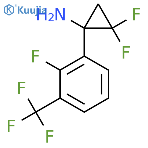 2,2-difluoro-1-2-fluoro-3-(trifluoromethyl)phenylcyclopropan-1-amine structure
