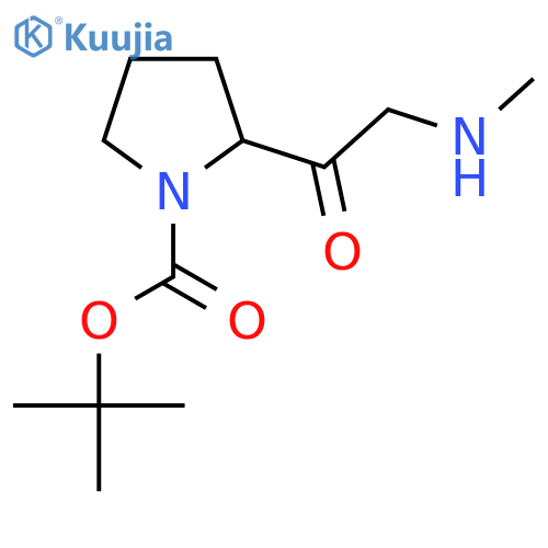 tert-butyl 2-2-(methylamino)acetylpyrrolidine-1-carboxylate structure