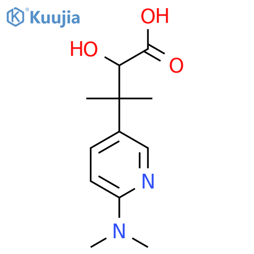 3-6-(dimethylamino)pyridin-3-yl-2-hydroxy-3-methylbutanoic acid structure