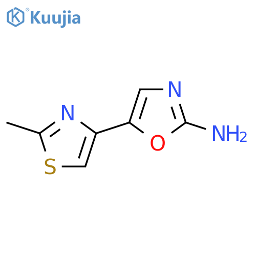 5-(2-methyl-1,3-thiazol-4-yl)-1,3-oxazol-2-amine structure