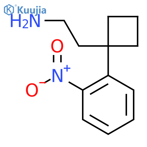 2-1-(2-nitrophenyl)cyclobutylethan-1-amine structure