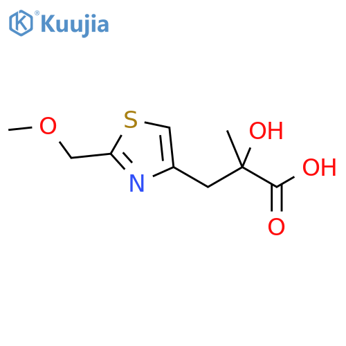 2-hydroxy-3-2-(methoxymethyl)-1,3-thiazol-4-yl-2-methylpropanoic acid structure