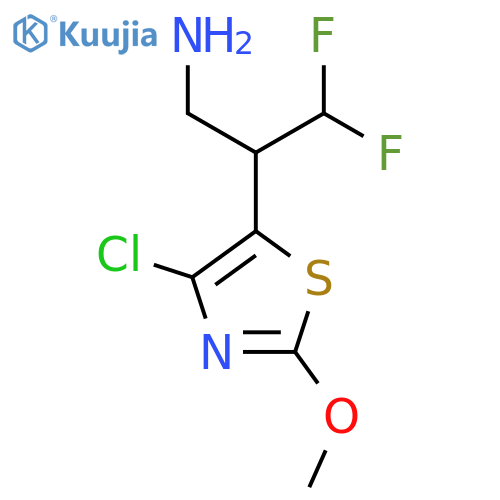 2-(4-chloro-2-methoxy-1,3-thiazol-5-yl)-3,3-difluoropropan-1-amine structure