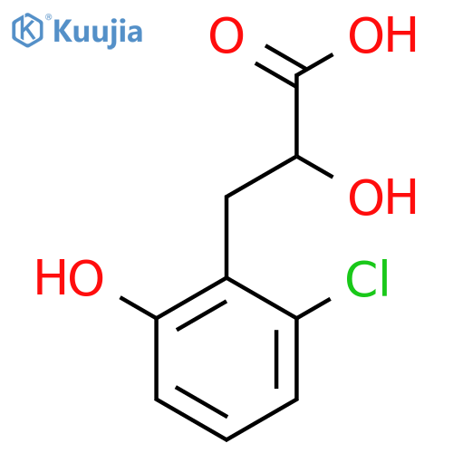 3-(2-chloro-6-hydroxyphenyl)-2-hydroxypropanoic acid structure