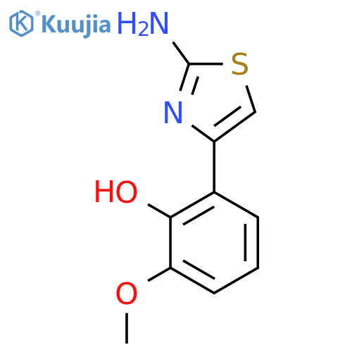 2-(2-amino-1,3-thiazol-4-yl)-6-methoxyphenol structure