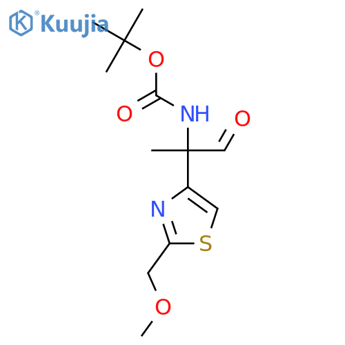 tert-butyl N-{2-2-(methoxymethyl)-1,3-thiazol-4-yl-1-oxopropan-2-yl}carbamate structure