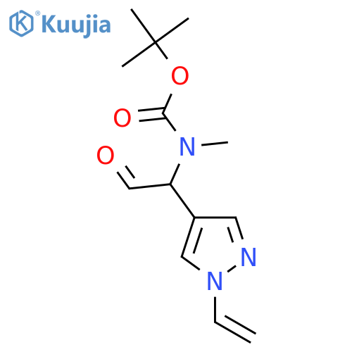 tert-butyl N-1-(1-ethenyl-1H-pyrazol-4-yl)-2-oxoethyl-N-methylcarbamate structure