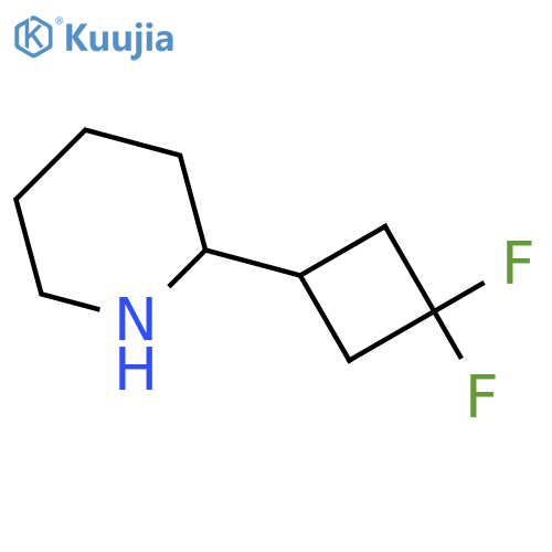 2-(3,3-difluorocyclobutyl)piperidine structure