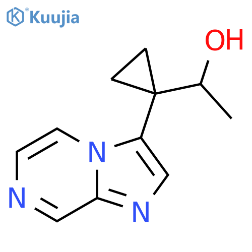 1-(1-{imidazo1,2-apyrazin-3-yl}cyclopropyl)ethan-1-ol structure