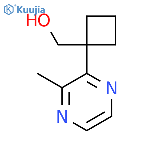 1-(3-methylpyrazin-2-yl)cyclobutylmethanol structure
