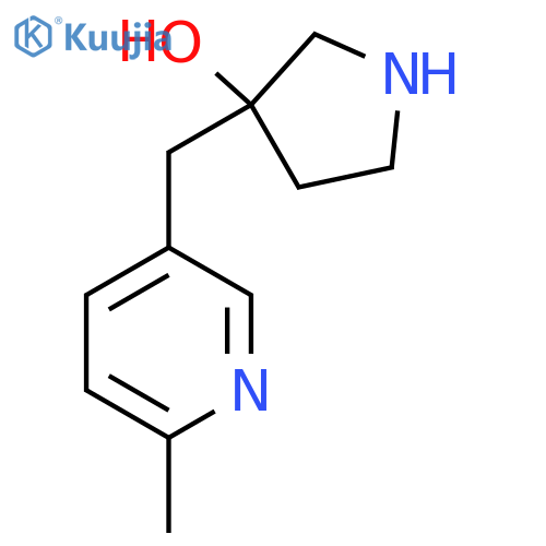 3-(6-methylpyridin-3-yl)methylpyrrolidin-3-ol structure