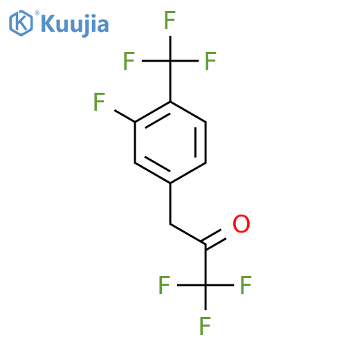 1,1,1-trifluoro-3-3-fluoro-4-(trifluoromethyl)phenylpropan-2-one structure