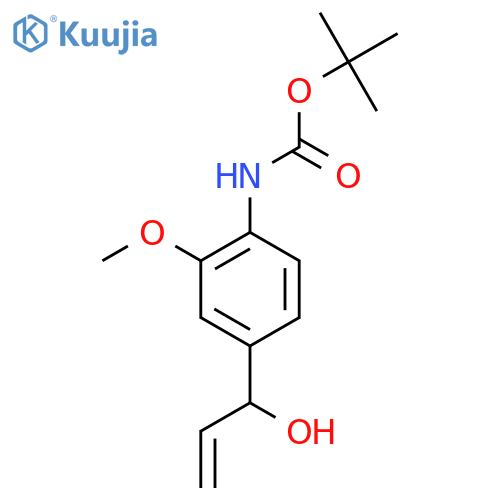 tert-butyl N-4-(1-hydroxyprop-2-en-1-yl)-2-methoxyphenylcarbamate structure