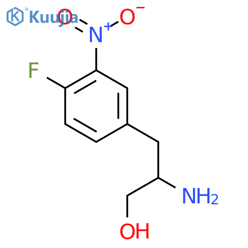 2-amino-3-(4-fluoro-3-nitrophenyl)propan-1-ol structure