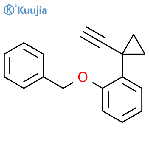 1-(benzyloxy)-2-(1-ethynylcyclopropyl)benzene structure