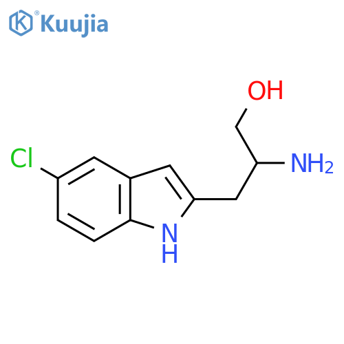 2-amino-3-(5-chloro-1H-indol-2-yl)propan-1-ol structure