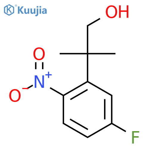 2-(5-fluoro-2-nitrophenyl)-2-methylpropan-1-ol structure