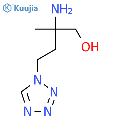 2-amino-2-methyl-4-(1H-1,2,3,4-tetrazol-1-yl)butan-1-ol structure