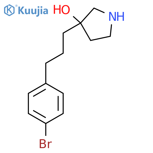 3-3-(4-bromophenyl)propylpyrrolidin-3-ol structure