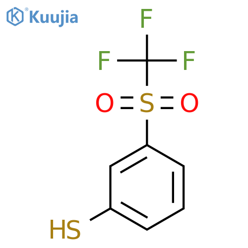 3-trifluoromethanesulfonylbenzene-1-thiol structure
