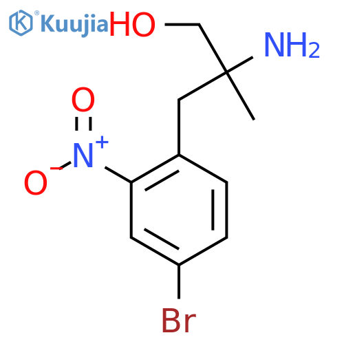 2-amino-3-(4-bromo-2-nitrophenyl)-2-methylpropan-1-ol structure