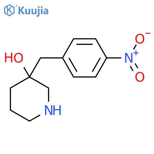 3-(4-nitrophenyl)methylpiperidin-3-ol structure