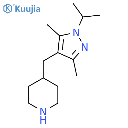4-{3,5-dimethyl-1-(propan-2-yl)-1H-pyrazol-4-ylmethyl}piperidine structure
