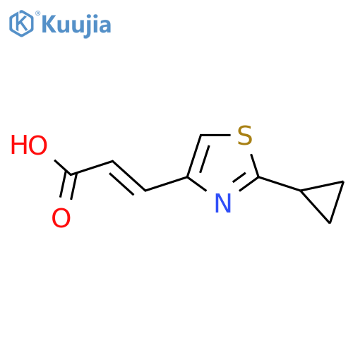 3-(2-cyclopropyl-1,3-thiazol-4-yl)prop-2-enoic acid structure