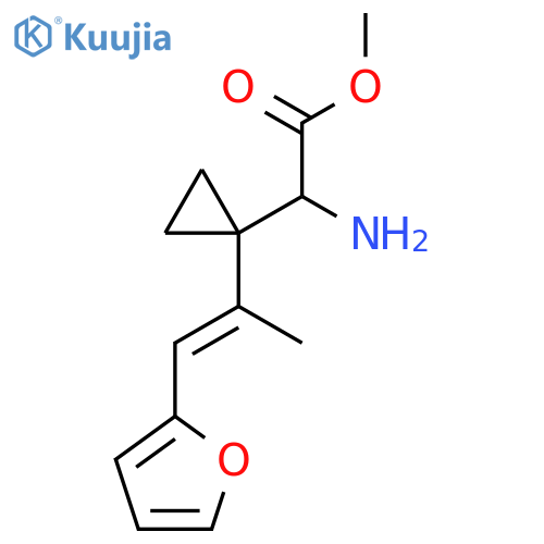 methyl 2-amino-2-{1-1-(furan-2-yl)prop-1-en-2-ylcyclopropyl}acetate structure