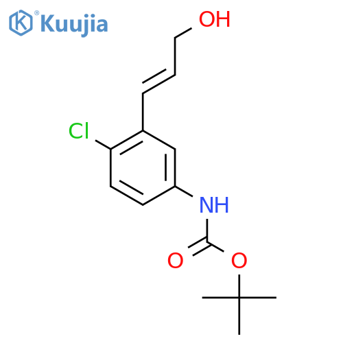 tert-butyl N-4-chloro-3-(3-hydroxyprop-1-en-1-yl)phenylcarbamate structure
