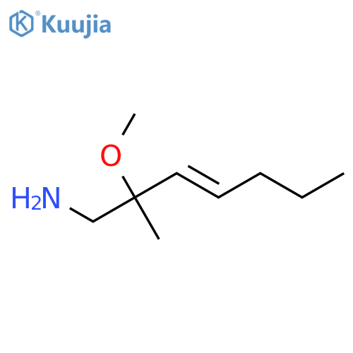 2-methoxy-2-methylhept-3-en-1-amine structure