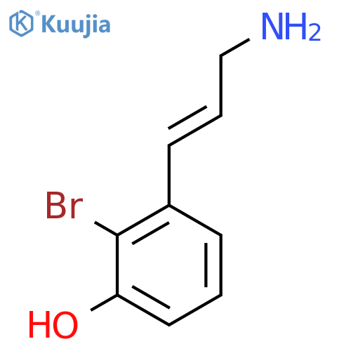 3-(3-aminoprop-1-en-1-yl)-2-bromophenol structure