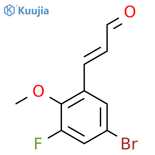 3-(5-bromo-3-fluoro-2-methoxyphenyl)prop-2-enal structure