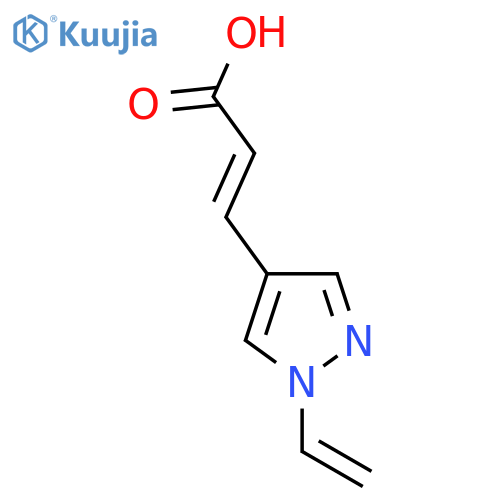 3-(1-ethenyl-1H-pyrazol-4-yl)prop-2-enoic acid structure