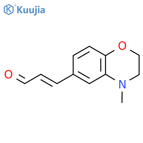 3-(4-methyl-3,4-dihydro-2H-1,4-benzoxazin-6-yl)prop-2-enal structure