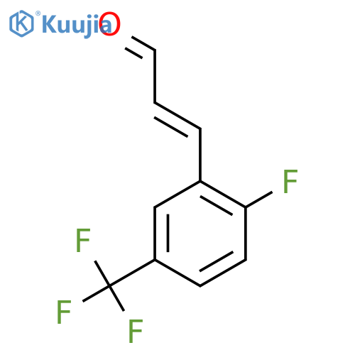 3-2-fluoro-5-(trifluoromethyl)phenylprop-2-enal structure