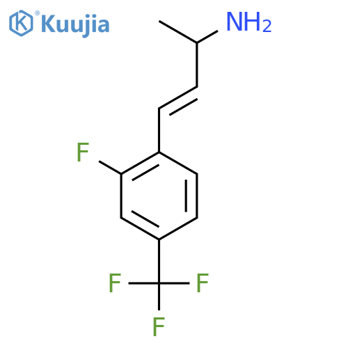 4-2-fluoro-4-(trifluoromethyl)phenylbut-3-en-2-amine structure