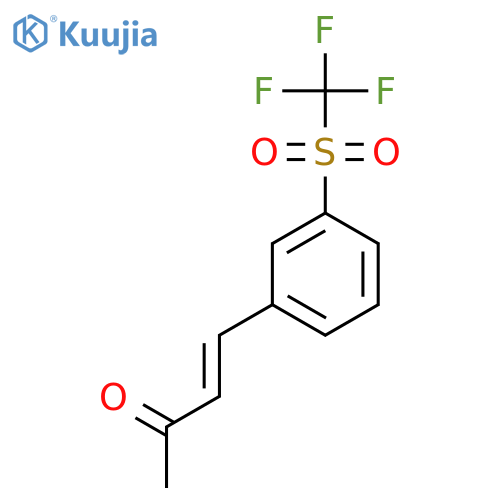 4-(3-trifluoromethanesulfonylphenyl)but-3-en-2-one structure