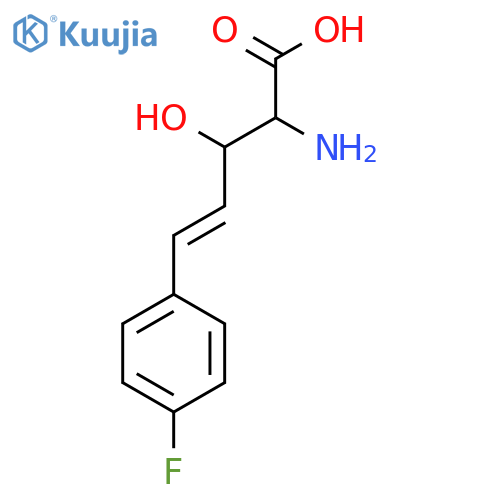 2-amino-5-(4-fluorophenyl)-3-hydroxypent-4-enoic acid structure