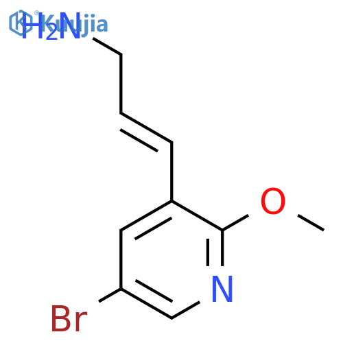 3-(5-bromo-2-methoxypyridin-3-yl)prop-2-en-1-amine structure