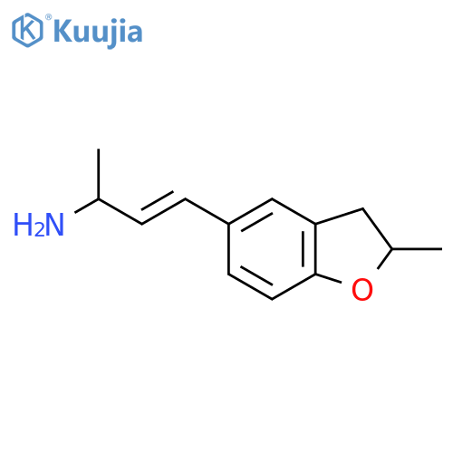 4-(2-methyl-2,3-dihydro-1-benzofuran-5-yl)but-3-en-2-amine structure