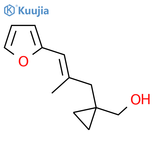 {1-3-(furan-2-yl)-2-methylprop-2-en-1-ylcyclopropyl}methanol structure