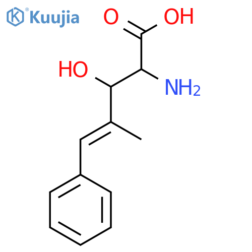 2-amino-3-hydroxy-4-methyl-5-phenylpent-4-enoic acid structure