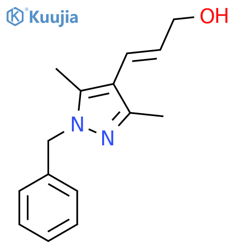 3-(1-benzyl-3,5-dimethyl-1H-pyrazol-4-yl)prop-2-en-1-ol structure