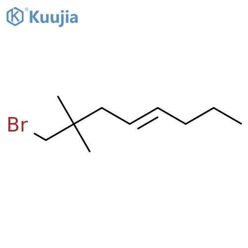 1-bromo-2,2-dimethyloct-4-ene structure