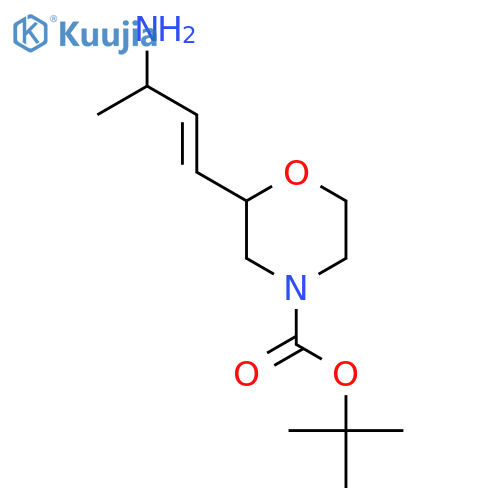 tert-butyl 2-(3-aminobut-1-en-1-yl)morpholine-4-carboxylate structure