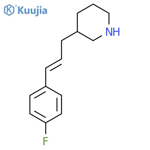 3-3-(4-fluorophenyl)prop-2-en-1-ylpiperidine structure