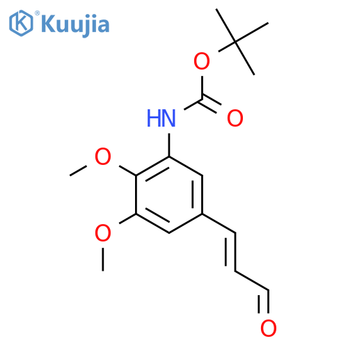 tert-butyl N-2,3-dimethoxy-5-(3-oxoprop-1-en-1-yl)phenylcarbamate structure