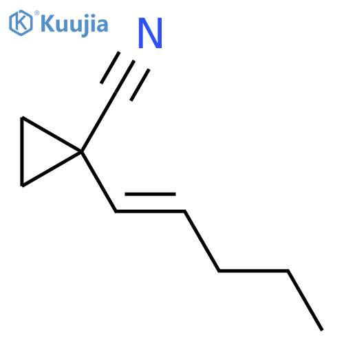 1-(pent-1-en-1-yl)cyclopropane-1-carbonitrile structure